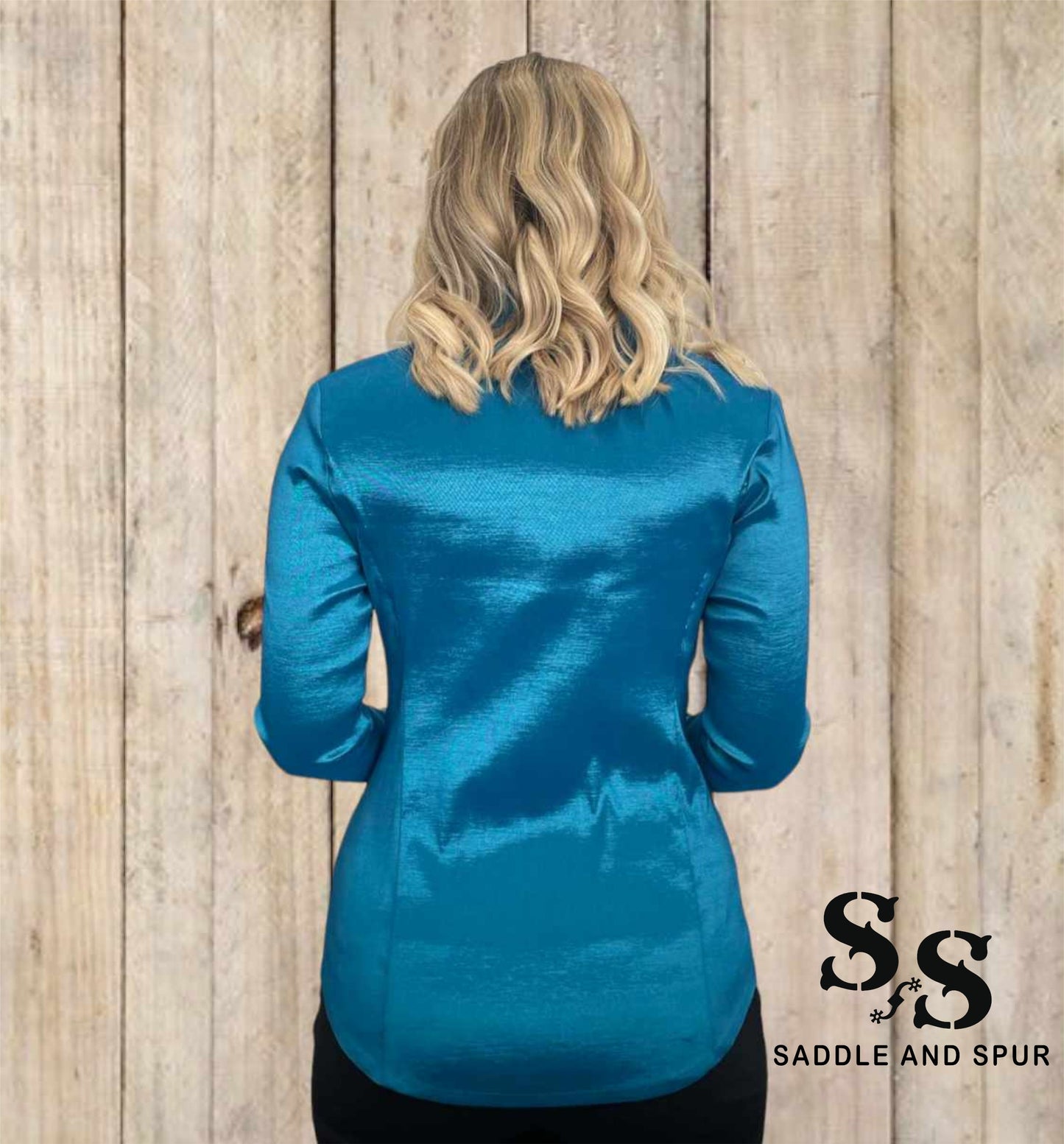 Women's Premium Concealed Zipper Show Shirt Teal