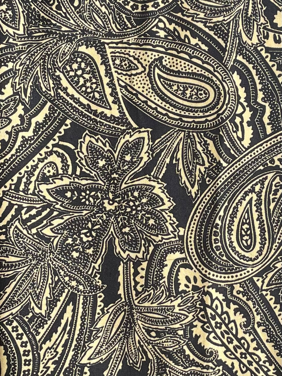 Paisley Ranch Show Shirt Black/yellow