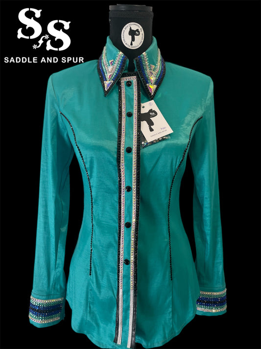 Premium Concealed Zipper Show Shirt, Mint