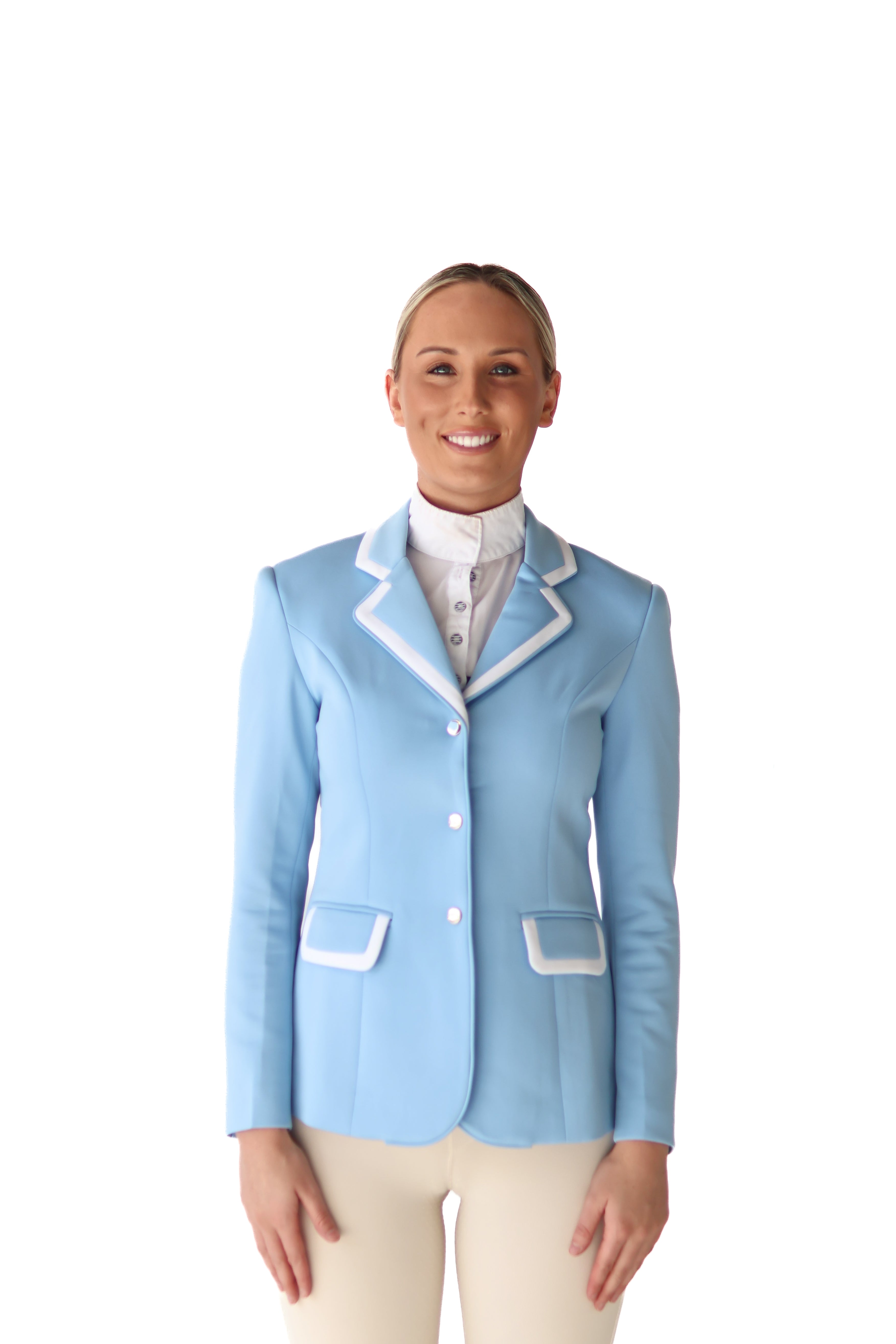 Pale Blue With White Trim