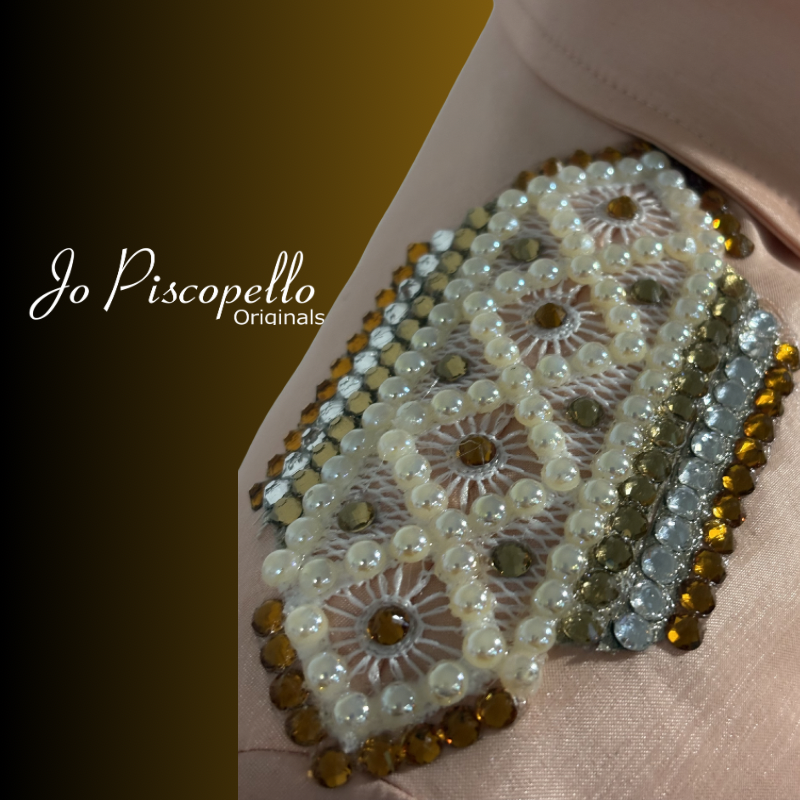 Premium Concealed Zipper Show Shirt Embellished by Jo Piscopello